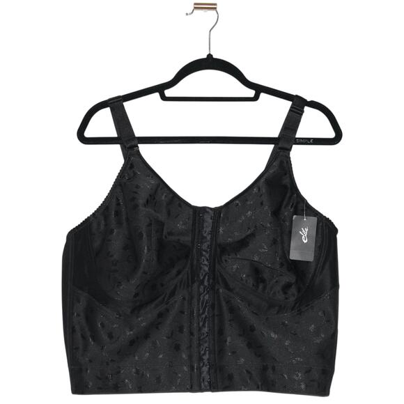 Elila 5415 Jacquard Soft-cup Front Hook Longline Bra Corset 50B  NWT - Picture 2 of 5